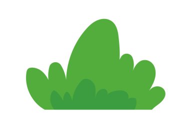 natural green grass bushes decorate environmental ecology cartoon scene
