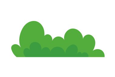 natural green grass bushes decorate environmental ecology cartoon scene