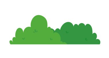natural green grass bushes decorate environmental ecology cartoon scene