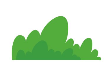 natural green grass bushes decorate environmental ecology cartoon scene