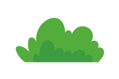 natural green grass bushes decorate environmental ecology cartoon scene