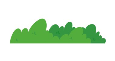 natural green grass bushes decorate environmental ecology cartoon scene
