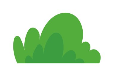 natural green grass bushes decorate environmental ecology cartoon scene