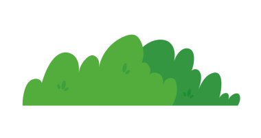 natural green grass bushes decorate environmental ecology cartoon scene