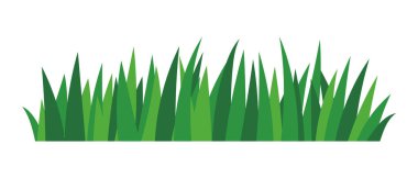 natural green grass bushes decorate environmental ecology cartoon scene