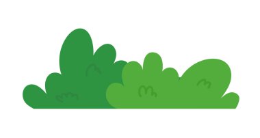 natural green grass bushes decorate environmental ecology cartoon scene