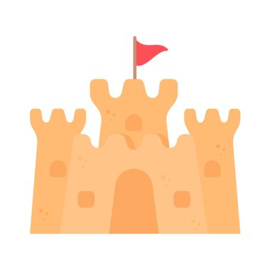 Sand Castle. Activity for children to build a beach castle.