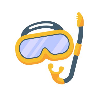 Diving mask. breathing apparatus for watching coral reefs under the sea