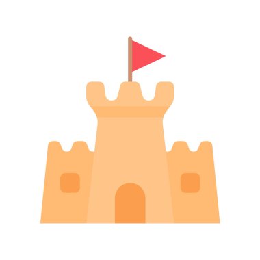 Sand Castle. Activity for children to build a beach castle.