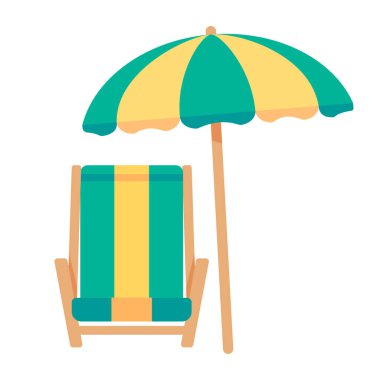 colorful beach chairs For relaxing by the sea on vacation