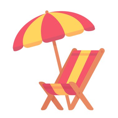 colorful beach chairs For relaxing by the sea on vacation