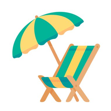 colorful beach chairs For relaxing by the sea on vacation