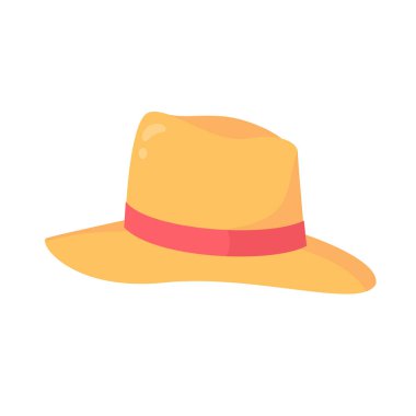 Beach hat for protection from the sun by the sea during the summer.