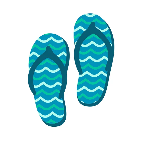 Flip Flop Beach Shoes Relaxing Sea Holidays — Stockvector
