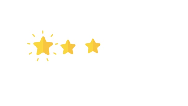 Five Gold Stars Surveys Measure Customer Satisfaction Levels — Stockvideo