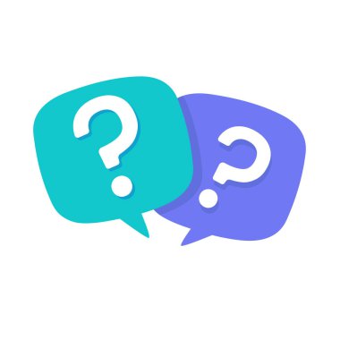 speech bubbles with question marks doubt concept problem solving