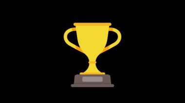 the golden trophy of the winner of the sports competition