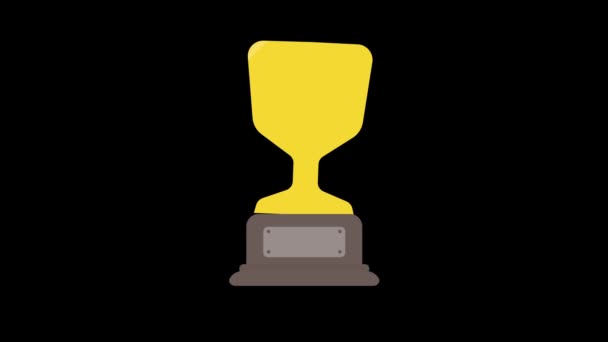 Trofeo Oro Del Vincitore Della Competizione Sportiva — Video Stock