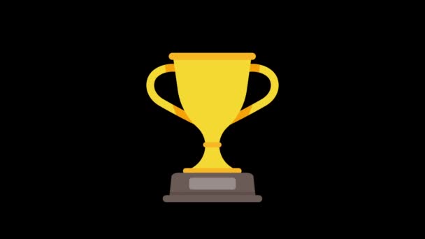 Golden Trophy Winner Sports Competition — ストック動画