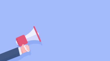 Promosyon indirimi bildirimi diye bağıran bir megafon..