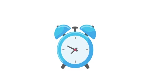 Red Alarm Clock Ring Alarm Notifications Morning — Stock Video