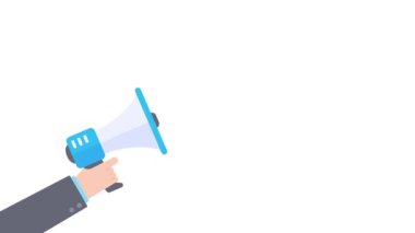 Promosyon indirimi bildirimi diye bağıran bir megafon..