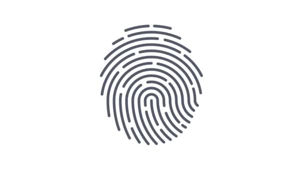 認証用のスキャン指紋指紋データ暗号化 — ストック動画