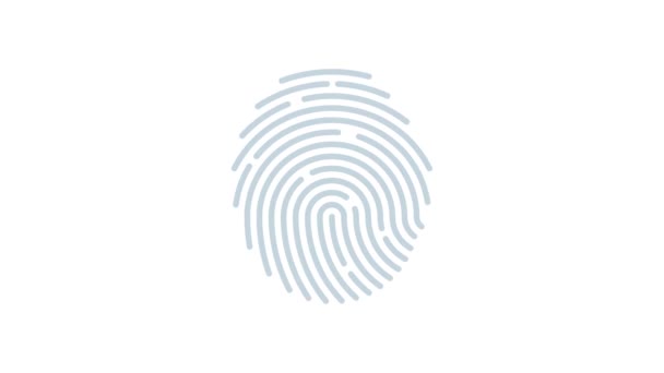 Сканований Відбиток Пальця Автентифікації Шифрування Даних Відбитків Пальців — стокове відео