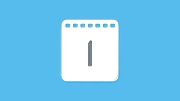 Tanggal Menghitung Kalender Merobek Kalender Kertas Untuk Mengubah Saat Saat — Stok Video