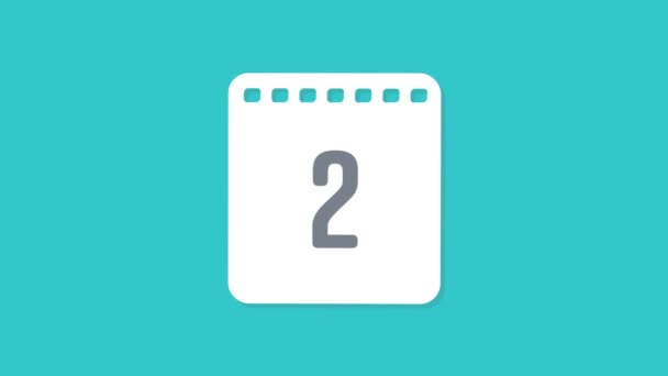 Kalendář Počítání Dat Roztržený Papírový Kalendář Pro Změnu Momentů Měsíci — Stock video
