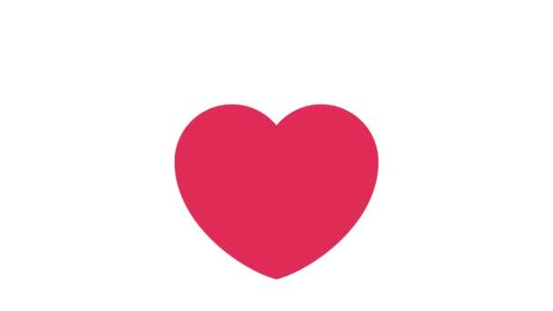 Desenho Animado Coração Vermelho Batendo Quebrando Conceito Decepção Amor Desolador — Vídeo de Stock