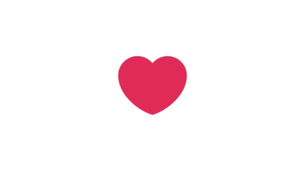 Tecknad Röd Hjärta Slå Och Bryta Begreppet Besvikelse Kärlek Hjärtskärande — Stockvideo