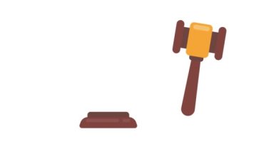 Müzayede çekici müzayede için ahşap platforma dokunuyor..