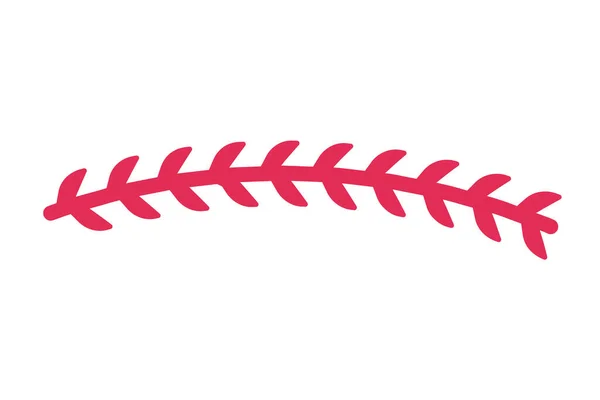 红棒球线流行户外运动 — 图库矢量图片