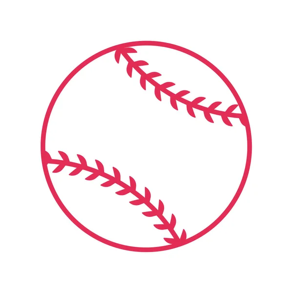 Červená Baseballový Steh Oblíbené Venkovní Sportovní Akce — Stockový vektor