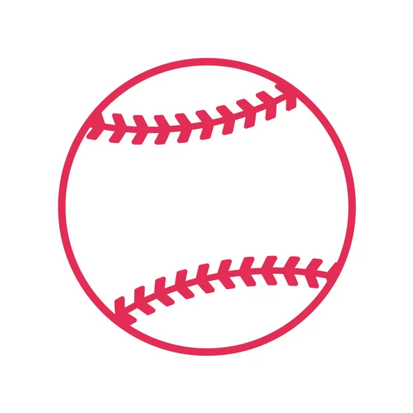 Ponto Beisebol Vermelho Eventos Esportivos Livre Populares — Vetor de Stock