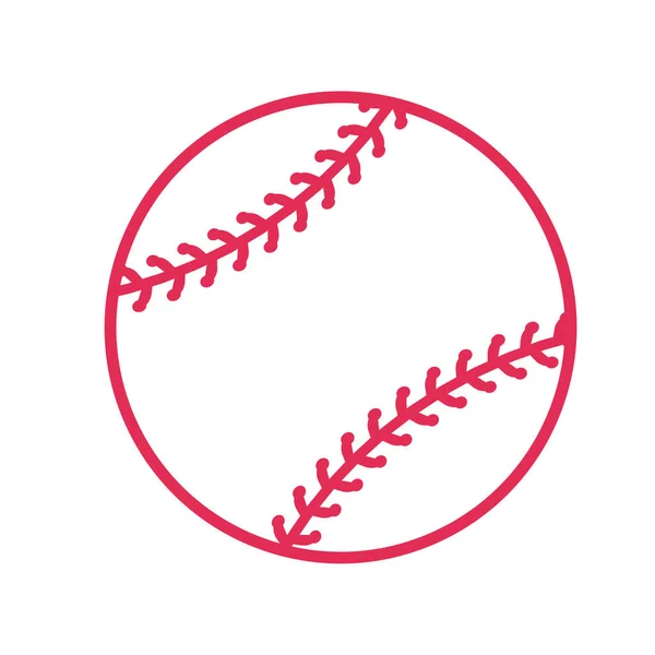 Point Baseball Rouge Événements Sportifs Plein Air Populaires — Image vectorielle