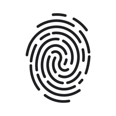 Şifreleme için parmak izi ikonu imza konsepti. bilgi korumak için