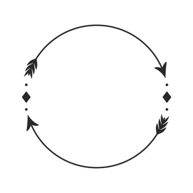 Hippi Çemberi ok çerçeve okları boho tarzı kabile oklarıyla