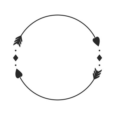 Hippi Çemberi ok çerçeve okları boho tarzı kabile oklarıyla