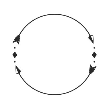 Hippi Çemberi ok çerçeve okları boho tarzı kabile oklarıyla