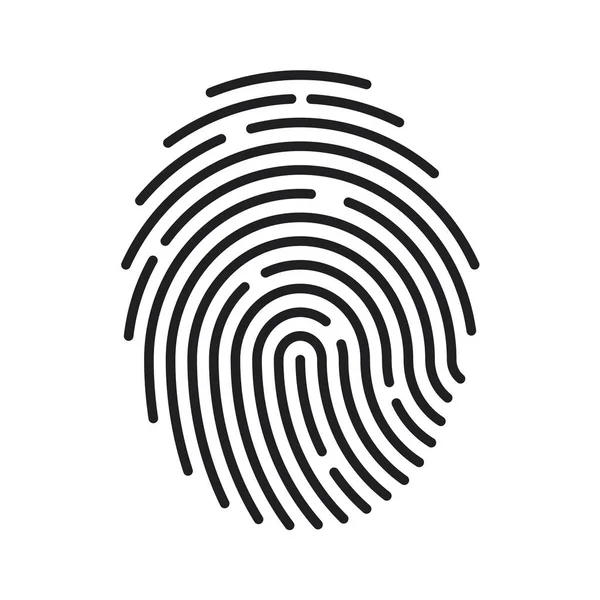 指紋アイコンパスワード暗号化のための署名コンセプト 情報を守るために — ストックベクタ