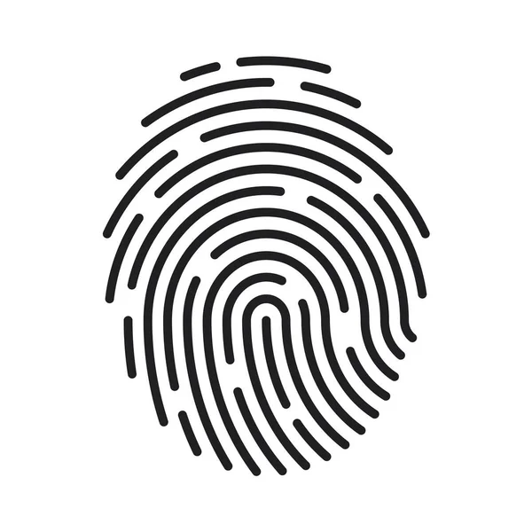 指纹图标密码加密的签名概念 以保护资料 — 图库矢量图片