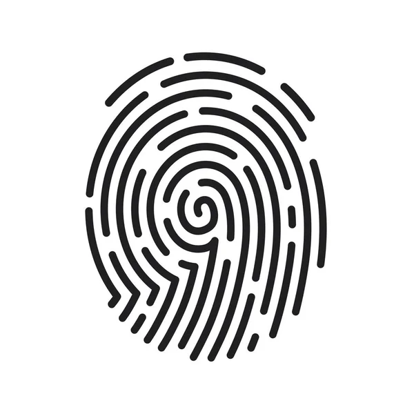 指纹图标密码加密的签名概念 以保护资料 — 图库矢量图片