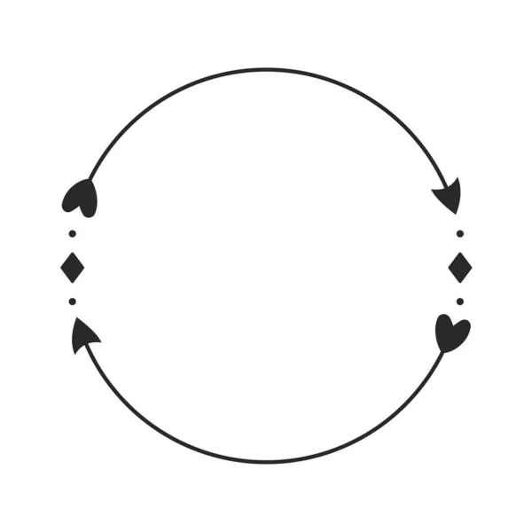 Flèches Cadre Flèche Hipster Circle Dans Style Boho Flèches Tribales — Image vectorielle