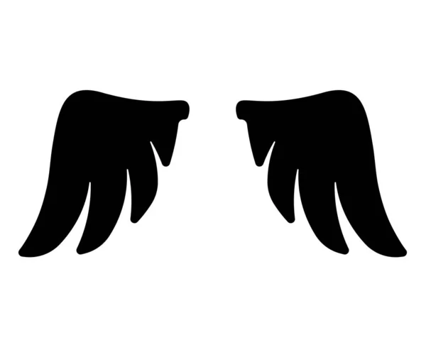天鹰羽翼上的天使翼 — 图库矢量图片