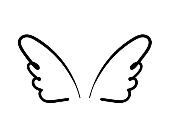 天鹰羽翼上的天使翼 — 图库矢量图片