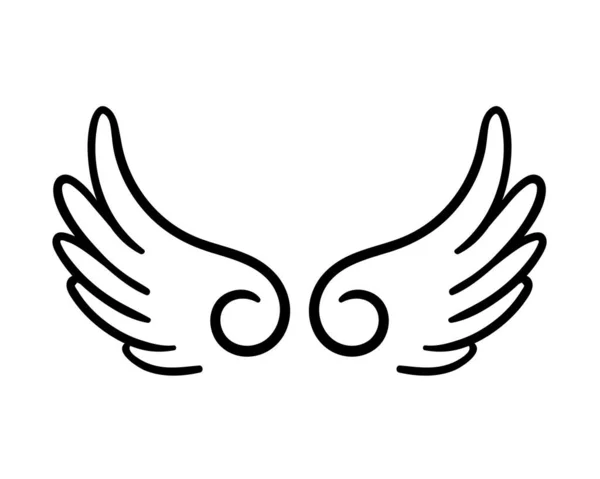 Ангельські Крила Небесах Візерунок Крила Яструба — стоковий вектор