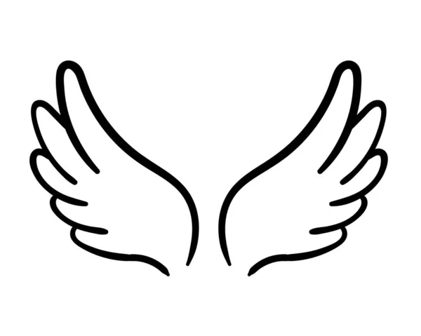 天使の翼天鷹羽の翼のパターン — ストックベクタ