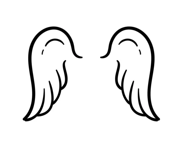 Engel Vleugels Hemel Havik Veren Vleugel Patroon — Stockvector